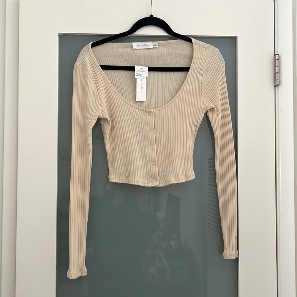 All in favor tan long sleeve